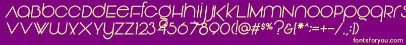 fuente Vonique92Italic – Fuentes Amarillas Sobre Fondo Morado