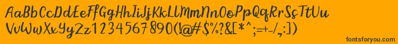 BintarRegular Font – Black Fonts on Orange Background