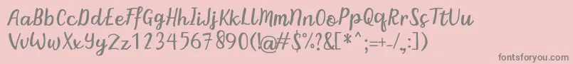BintarRegular Font – Gray Fonts on Pink Background