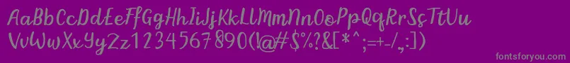 BintarRegular Font – Gray Fonts on Purple Background
