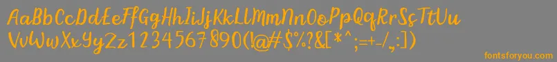 BintarRegular Font – Orange Fonts on Gray Background