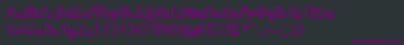 BintarRegular Font – Purple Fonts on Black Background