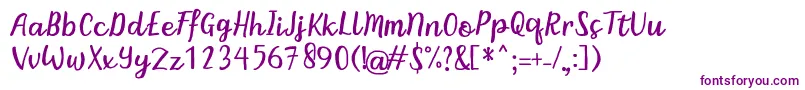 BintarRegular Font – Purple Fonts on White Background