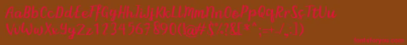 BintarRegular Font – Red Fonts on Brown Background