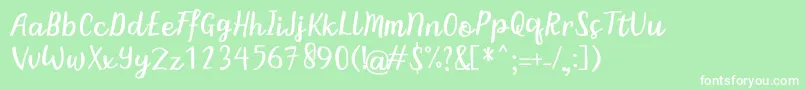 BintarRegular Font – White Fonts on Green Background