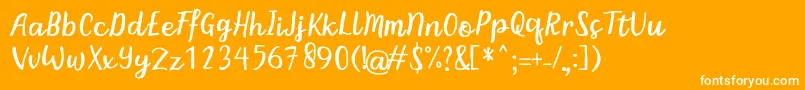BintarRegular Font – White Fonts on Orange Background