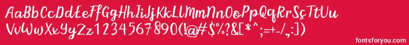 BintarRegular Font – White Fonts on Red Background