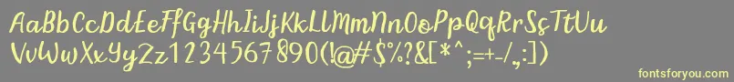 BintarRegular Font – Yellow Fonts on Gray Background