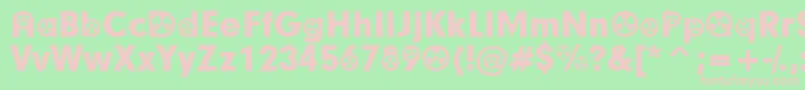 RadiationParticipants Font – Pink Fonts on Green Background