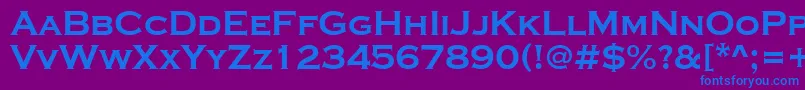 ACoppergothcpsexp Font – Blue Fonts on Purple Background