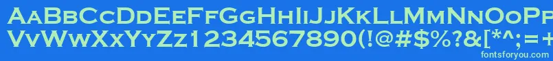 ACoppergothcpsexp Font – Green Fonts on Blue Background