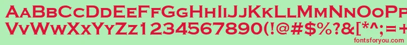 ACoppergothcpsexp Font – Red Fonts on Green Background