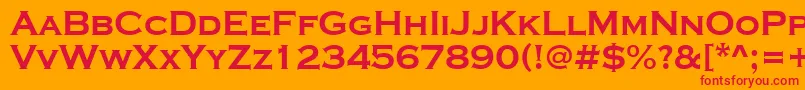 ACoppergothcpsexp Font – Red Fonts on Orange Background