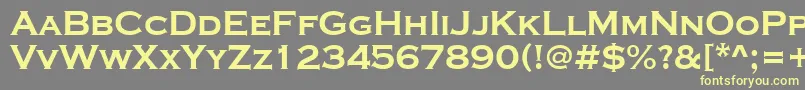 ACoppergothcpsexp Font – Yellow Fonts on Gray Background