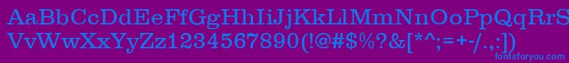 フォントBackbay – 紫色の背景に青い文字