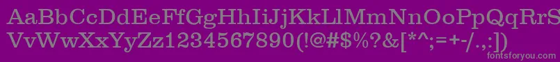Backbay Font – Gray Fonts on Purple Background