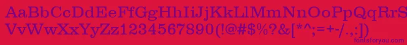 Backbay Font – Purple Fonts on Red Background