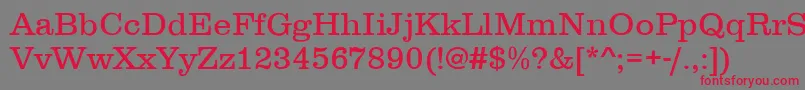 Backbay Font – Red Fonts on Gray Background