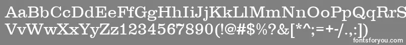 フォントBackbay – 灰色の背景に白い文字