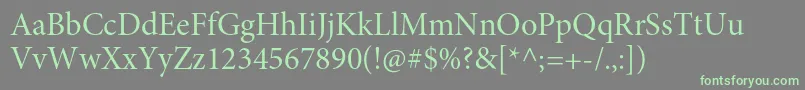 MinionproSubh Font – Green Fonts on Gray Background