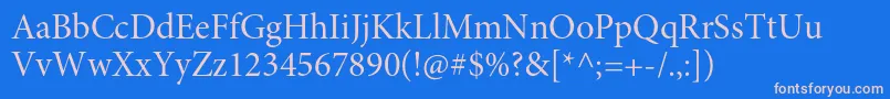 MinionproSubh Font – Pink Fonts on Blue Background