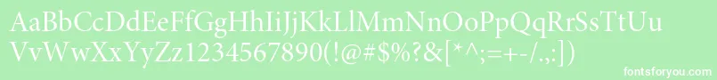 MinionproSubh Font – White Fonts on Green Background