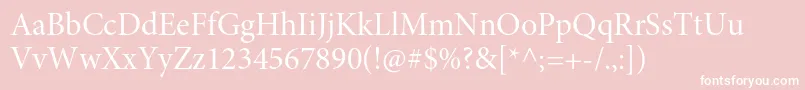 Шрифт MinionproSubh – белые шрифты на розовом фоне