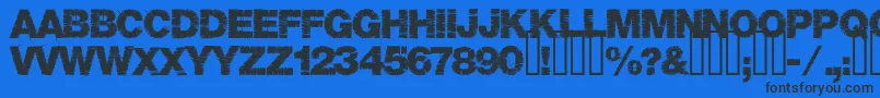 フォントBase05 – 黒い文字の青い背景