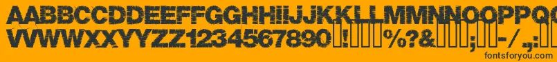 Шрифт Base05 – чёрные шрифты на оранжевом фоне