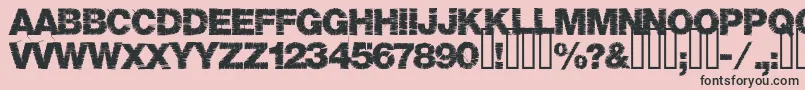 Base05-Schriftart – Schwarze Schriften auf rosa Hintergrund