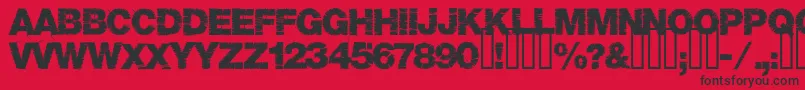 Base05 Font – Black Fonts on Red Background