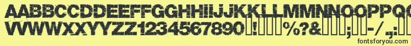 フォントBase05 – 黒い文字の黄色い背景
