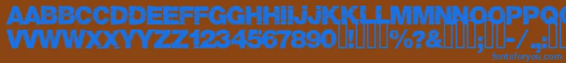 Base05 Font – Blue Fonts on Brown Background