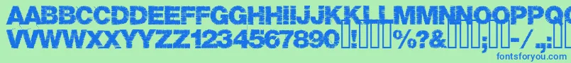 Base05 Font – Blue Fonts on Green Background