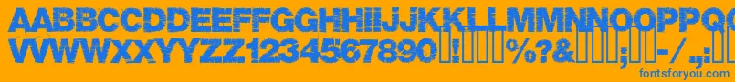 Base05 Font – Blue Fonts on Orange Background