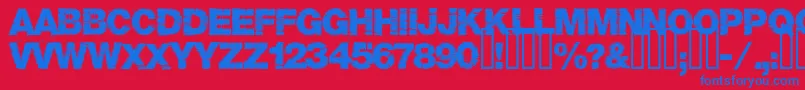 Base05 Font – Blue Fonts on Red Background