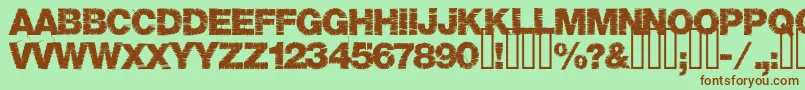 Base05 Font – Brown Fonts on Green Background
