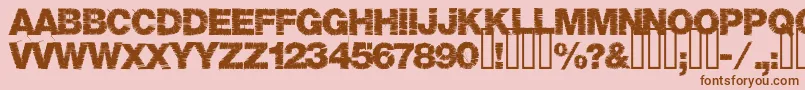 Base05-fontti – ruskeat fontit vaaleanpunaisella taustalla