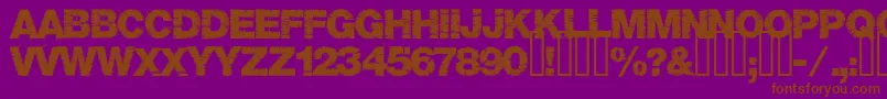 Base05-Schriftart – Braune Schriften auf violettem Hintergrund