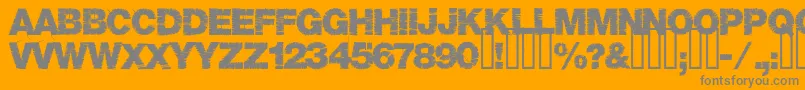 Base05-Schriftart – Graue Schriften auf orangefarbenem Hintergrund