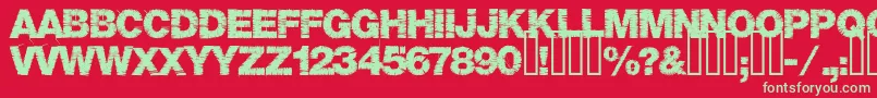 Base05 Font – Green Fonts on Red Background