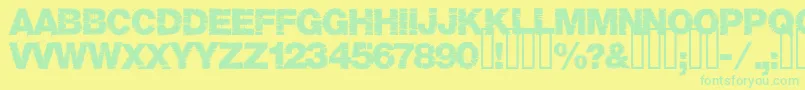 Base05 Font – Green Fonts on Yellow Background