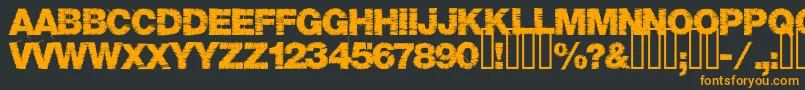 Base05 Font – Orange Fonts on Black Background