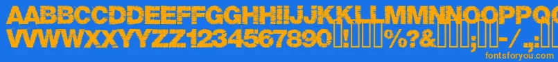 Base05 Font – Orange Fonts on Blue Background