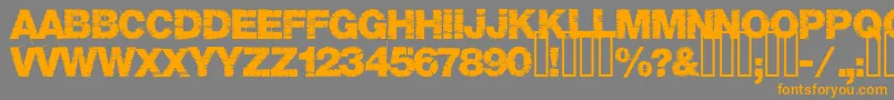 フォントBase05 – オレンジの文字は灰色の背景にあります。