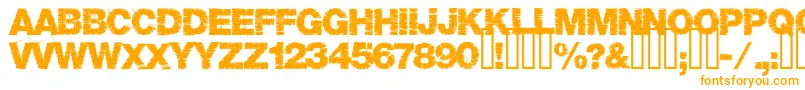 Base05-Schriftart – Orangefarbene Schriften auf weißem Hintergrund