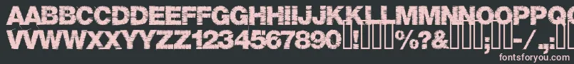 Base05-fontti – vaaleanpunaiset fontit mustalla taustalla