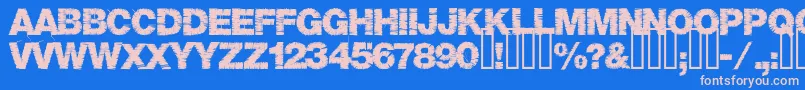 Base05 Font – Pink Fonts on Blue Background