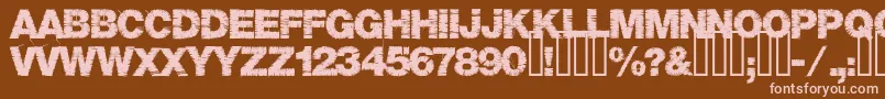 Base05-fontti – vaaleanpunaiset fontit ruskealla taustalla