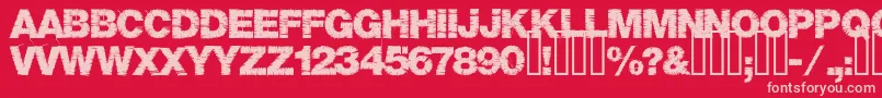 Base05 Font – Pink Fonts on Red Background